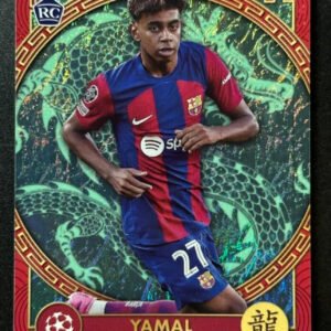 Lamine Yamal Rookie RC 2023-24 Topps UCL Chinese New Year Jade RARE #NY-7