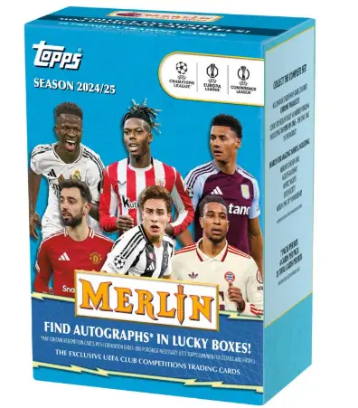 2024/25 Topps Chrome Merlin UEFA Club Competitions Football Blaster Box