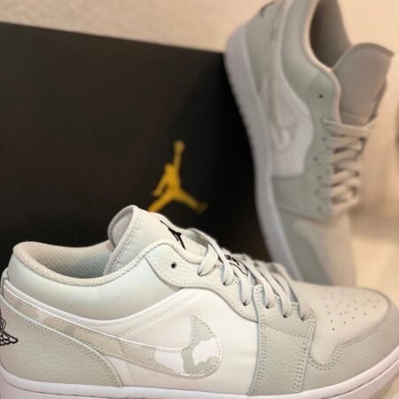 Jordan 1 MID Low White Camo Sneakers