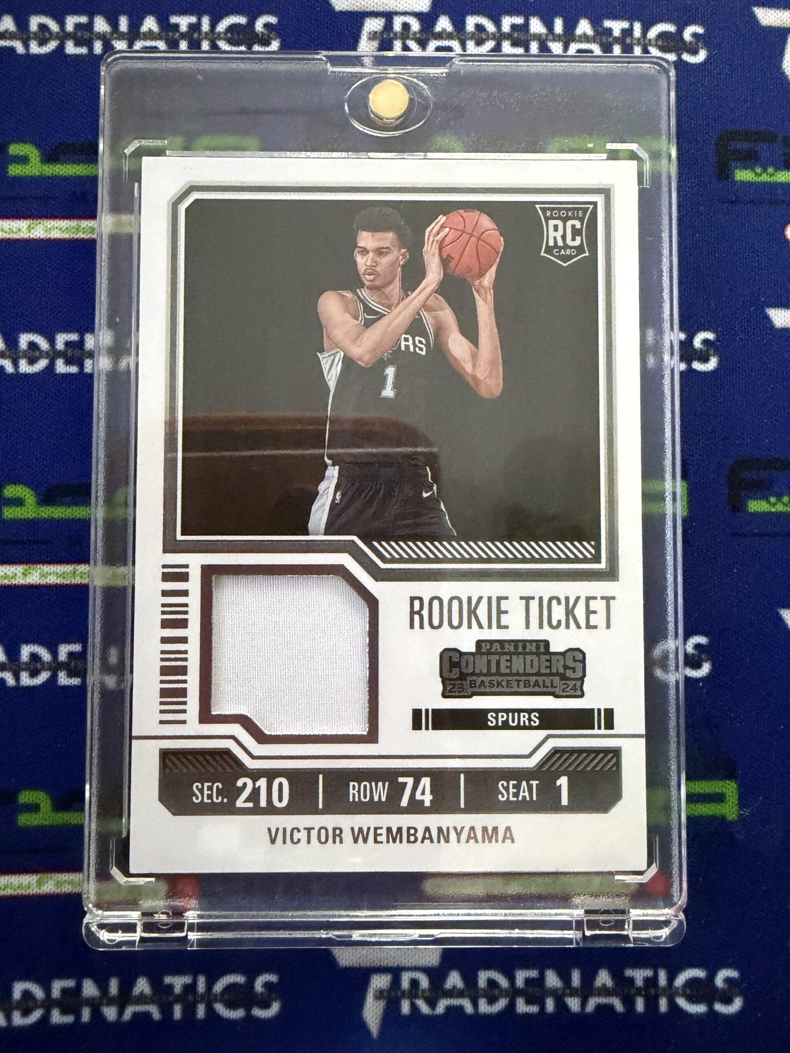 2023-24 Panini Contenders - Rookie Ticket Patch Victor Wembanyama RC #RTS-WEM