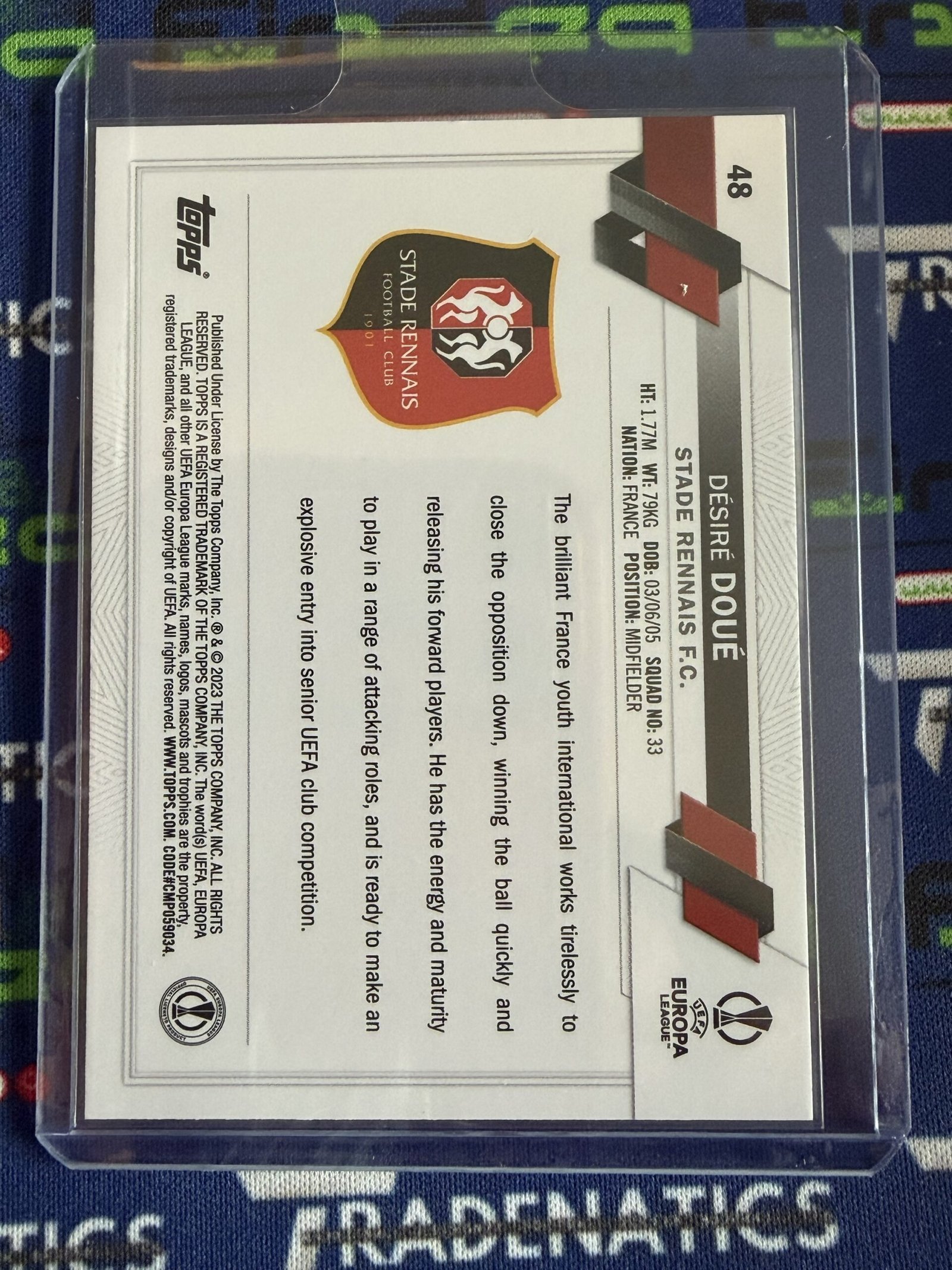 2022-23 Topps Chrome UEFA Club Competitions - Desire Doue #48 RC Rookie PSG