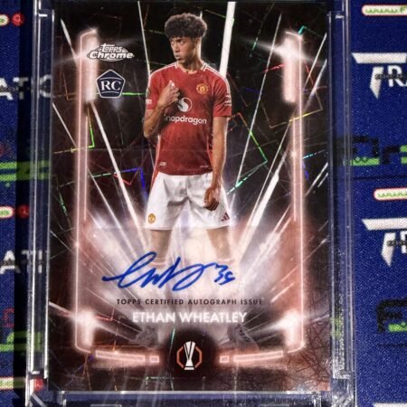 24-25 Topps Chrome UCC Ethan Wheatley Auto RC Rookie Black Lazer Manchester