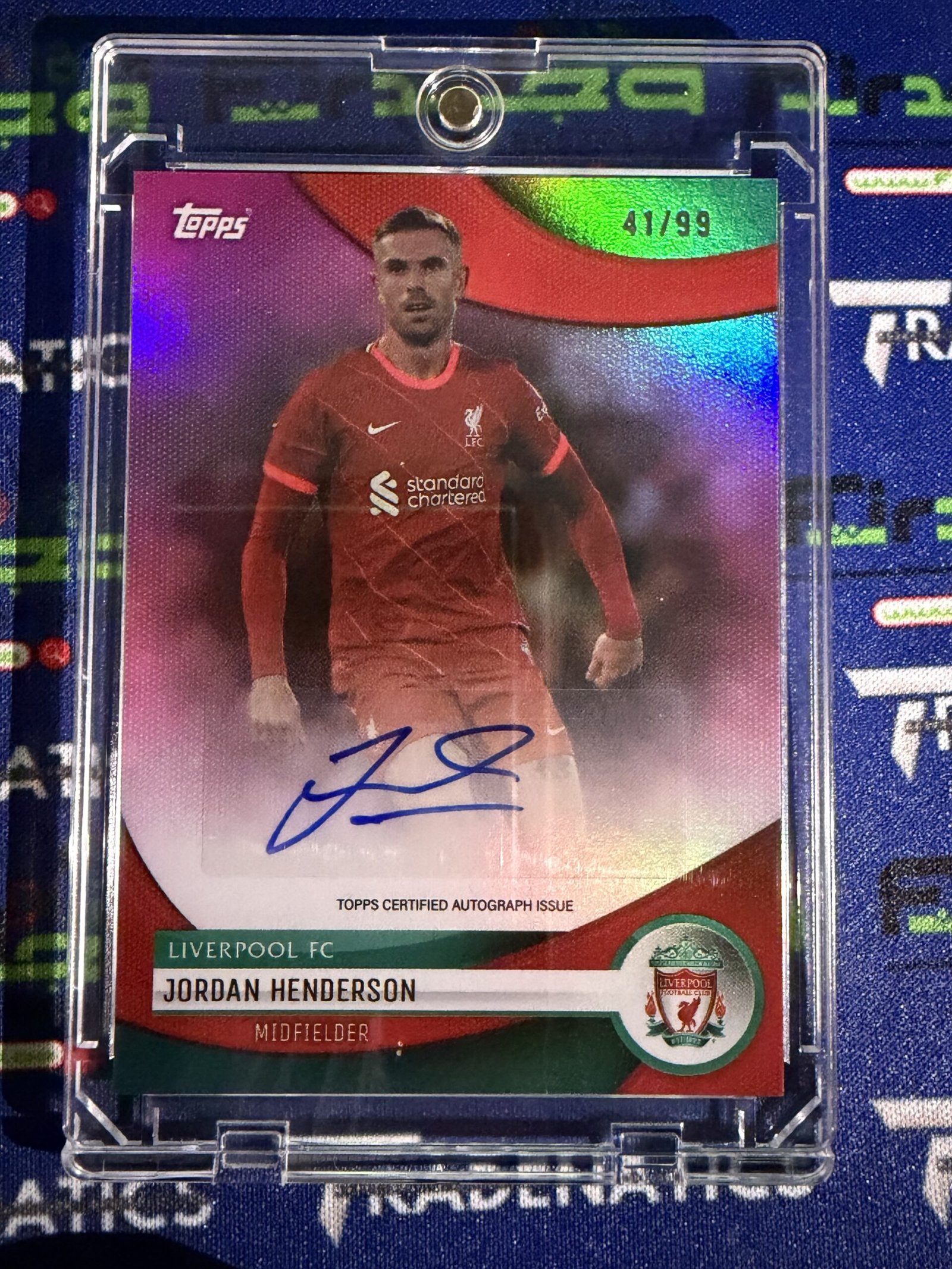 Jordan Henderson Auto /99 Liverpool Fc 2023/24 Topps Team Set