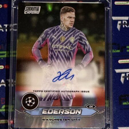 2023-24 Topps Stadium Club Chrome UEFA - Ederson - Chrome Refractor Auto #CA-ED