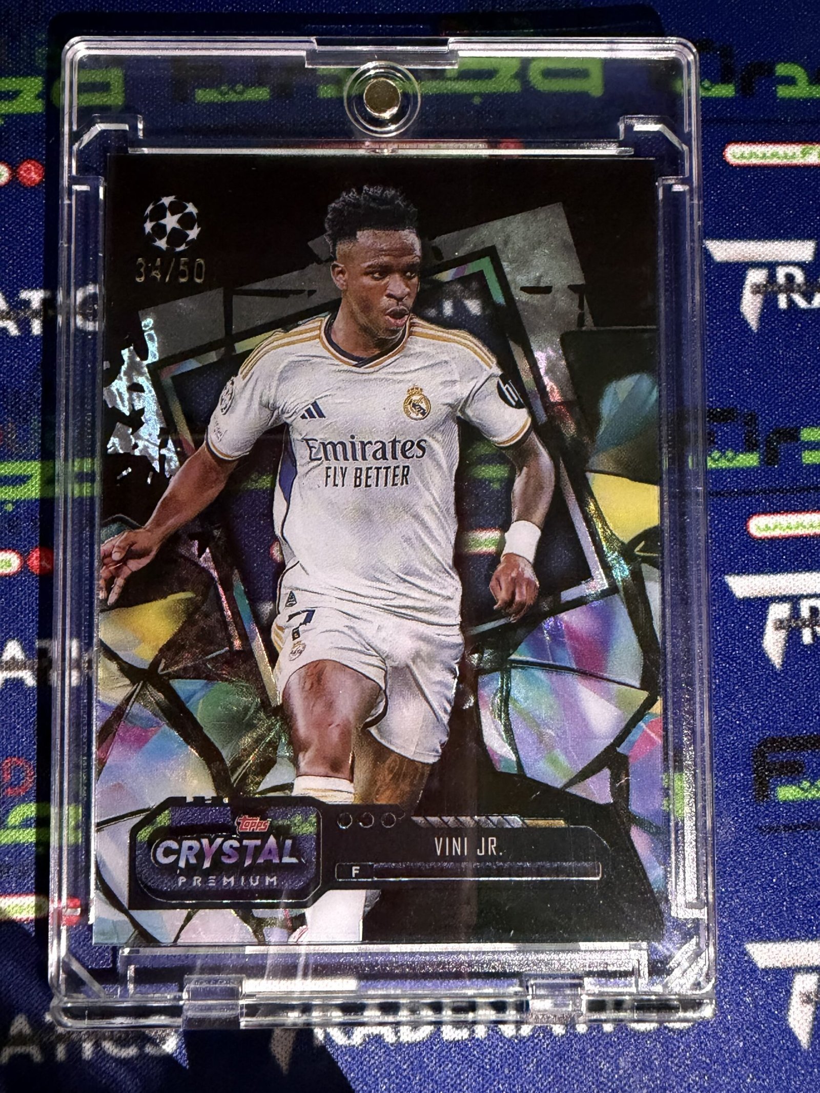Topps Crystal Champions League 2024 No. 11 Vini Jr. Black/50 Real Madrid