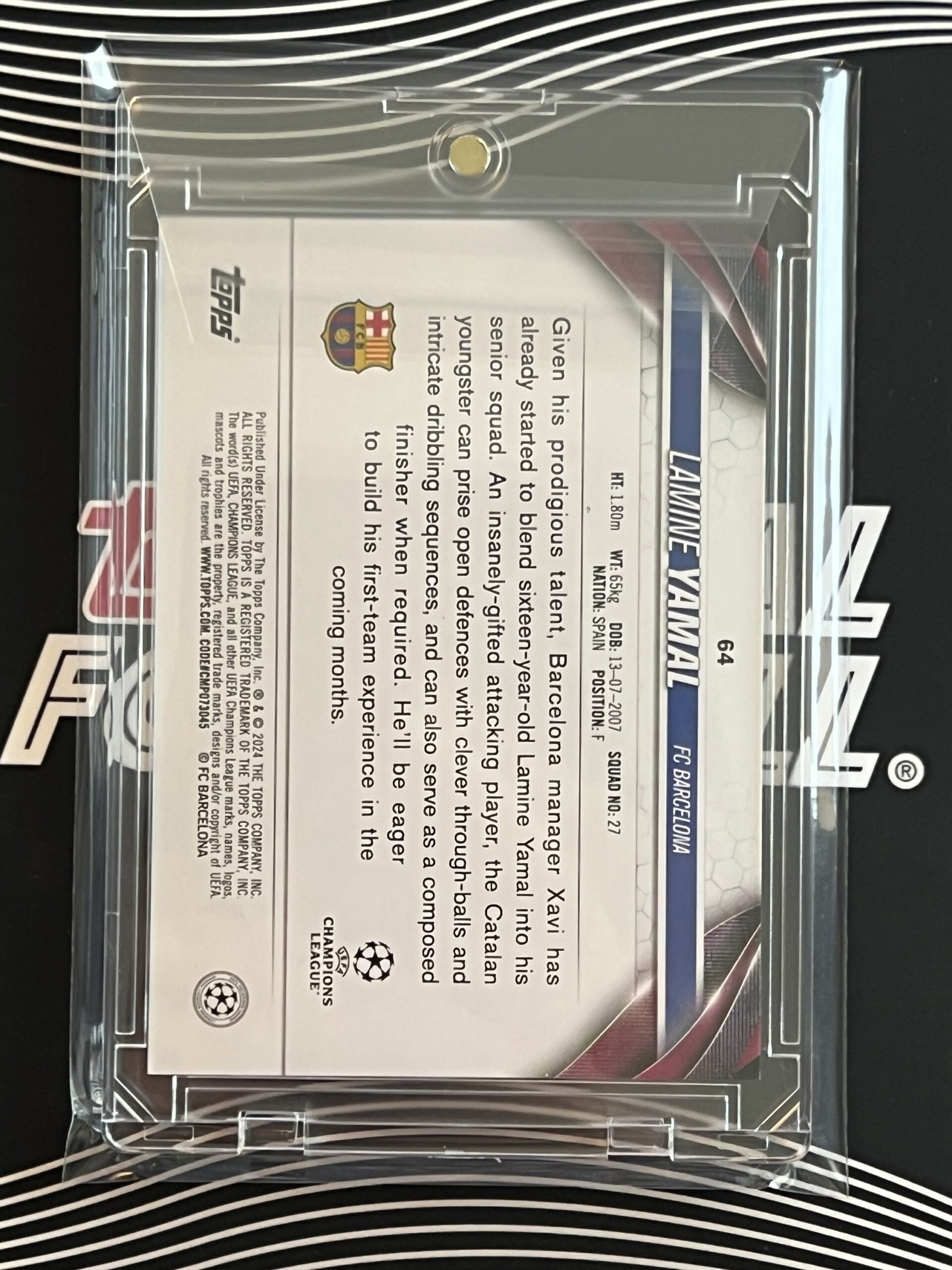 Lamine Yamal Rookie RC 2023-24 Topps Jade Edition UEFA Barcelona RARE Limited #8