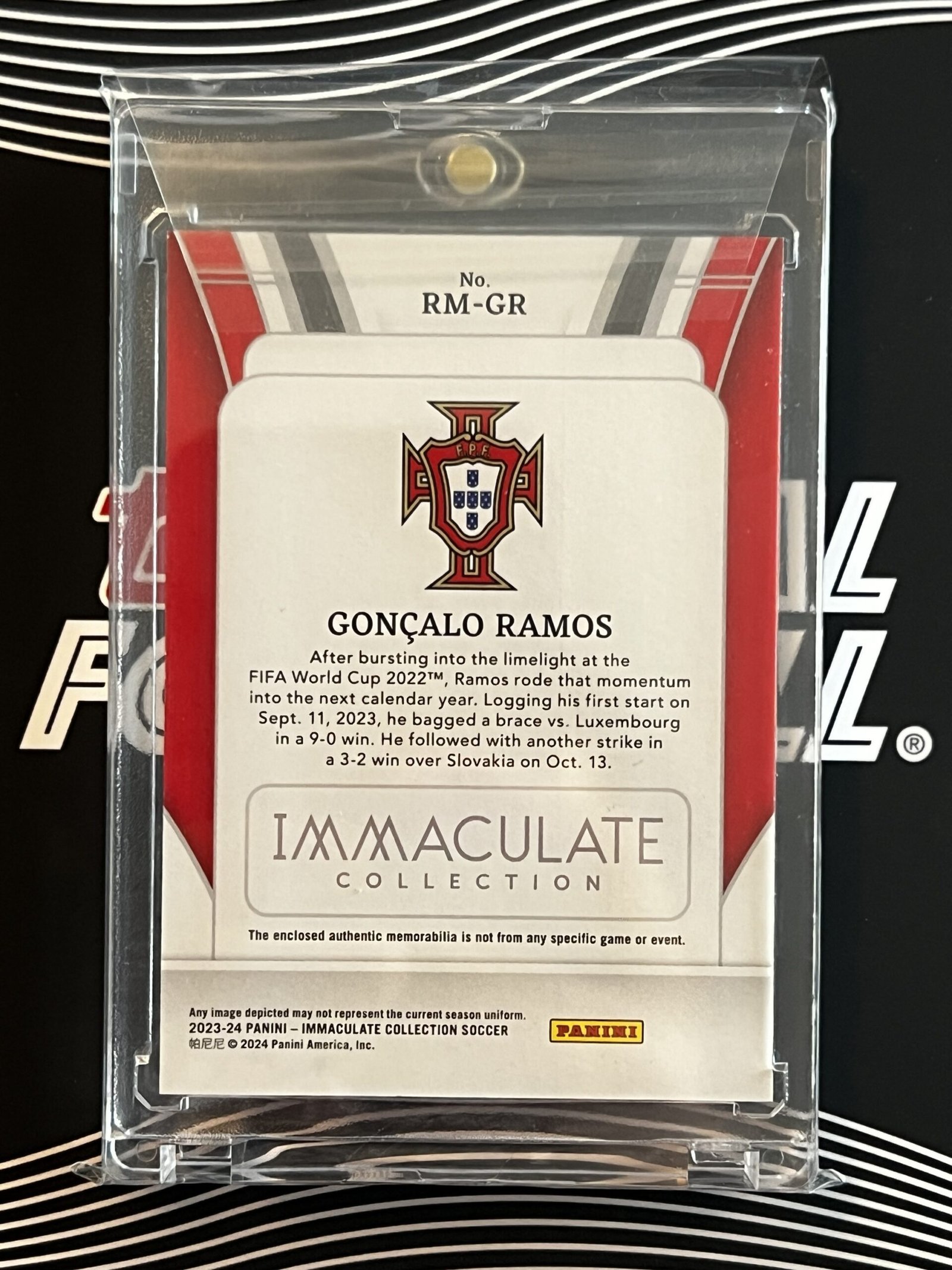 Goncalo Ramos 12/30 Patch Relic 2023-24 Panini Immaculate Memorable RARE
