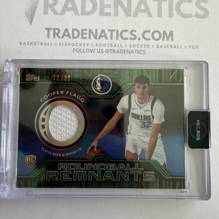 Cooper Flagg /99 Topps Flagship Roundball Patch Relic Rookie Dallas Mavericks