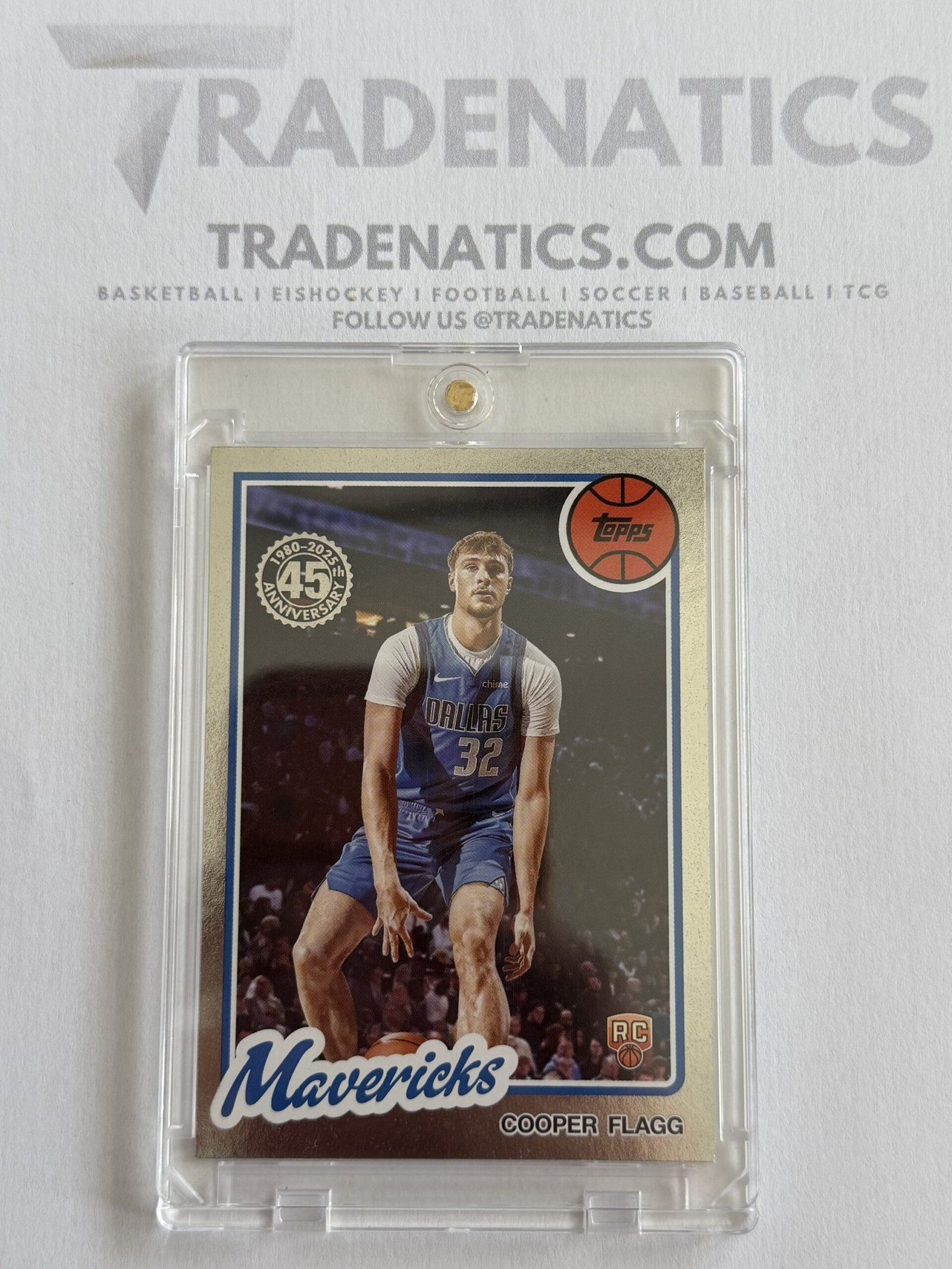 2025-26 Topps Cooper Flagg Silver Foil 45th Anniversary Rookie Card RC #80BK-51