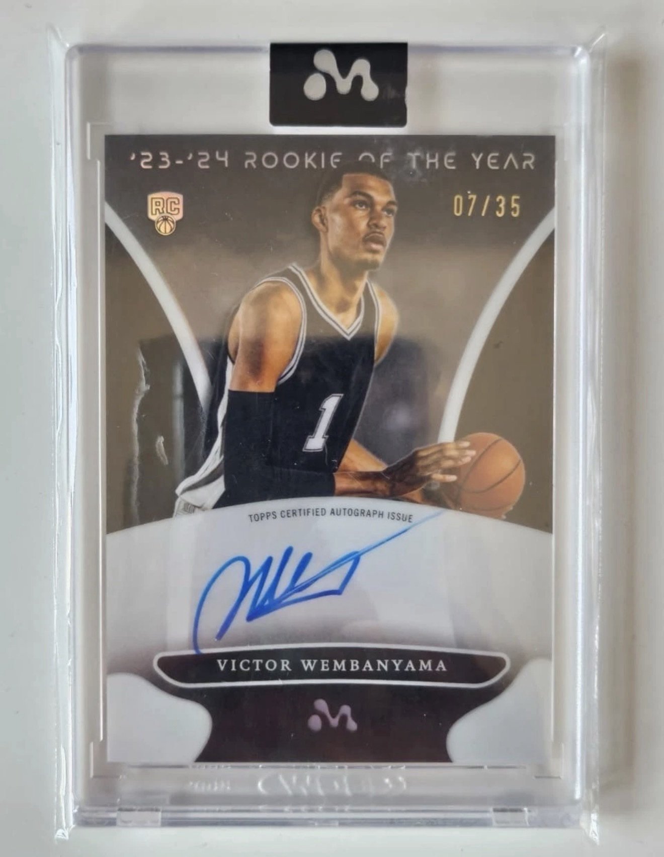 2023-24 Topps Mercury Victor Wembanyama Rookie RC On Card Auto Original Seald Sun Antonia Spurs