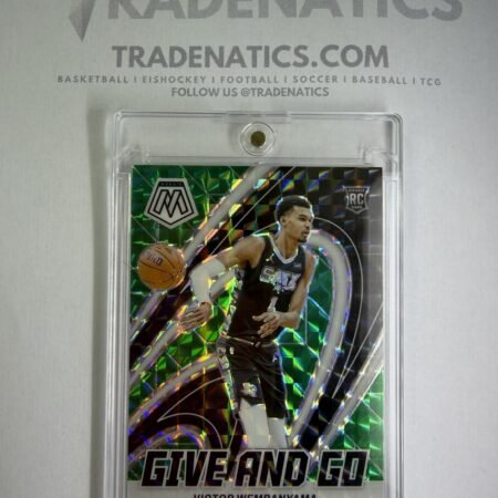 Victor Wembanyama RC - 2023-24 Give And Go Green Mosaic Prizm Holo Rookie SP #12