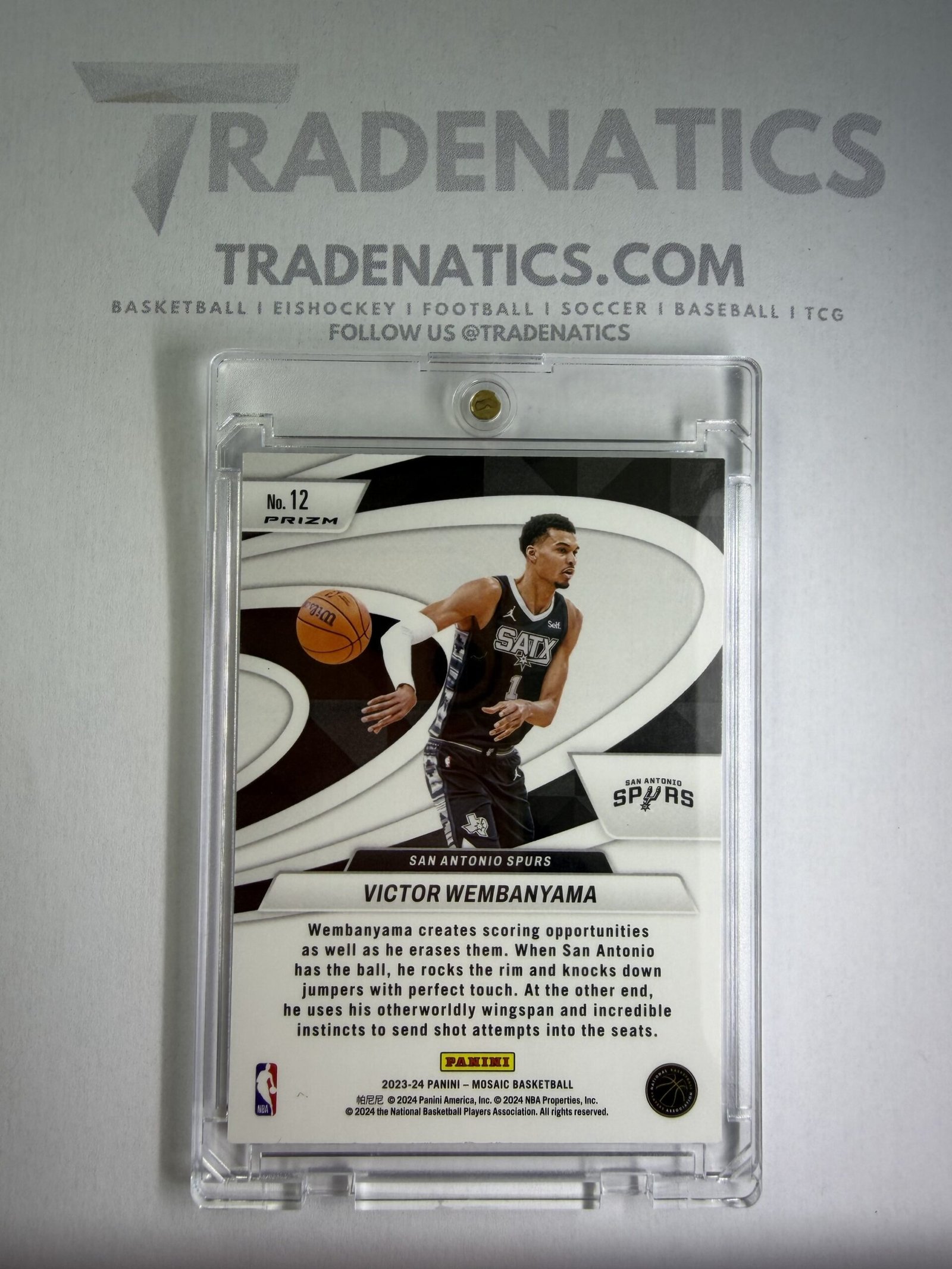 Victor Wembanyama RC 2023-24 Mosaic Prizm Give And Go Insert Parallel Rookie #12