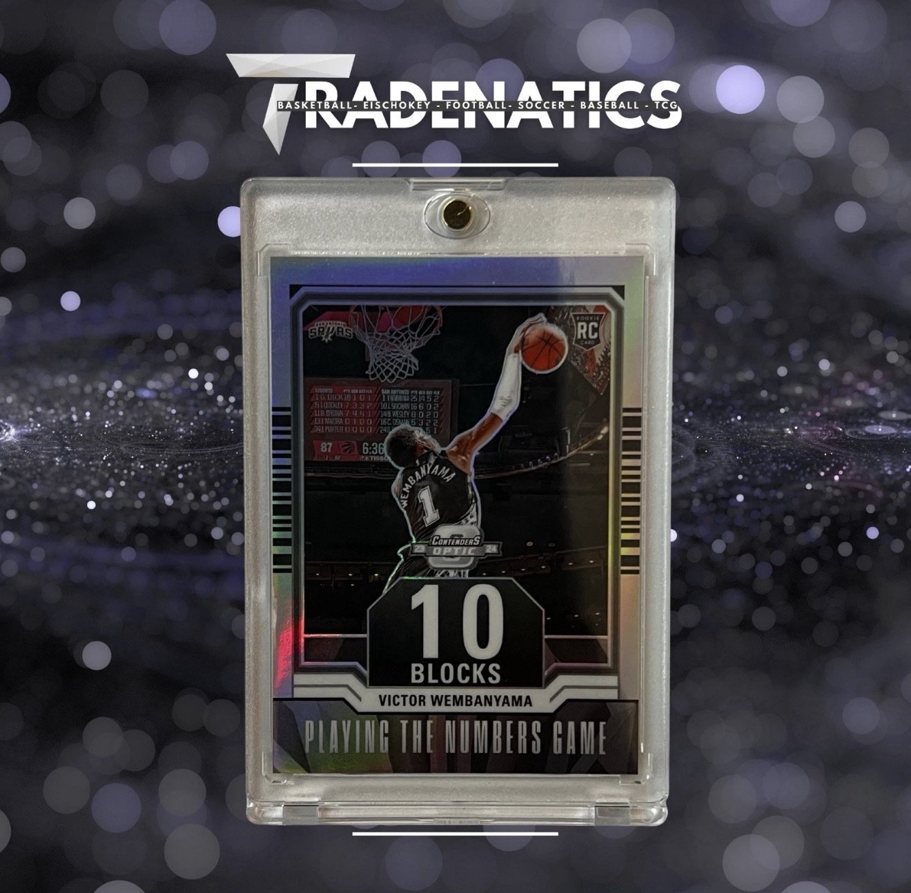 Victor Wembanyama 10 Blocks RC Rookie 2023-24 Panini Contenders Optic NBA San Antonio Spurs