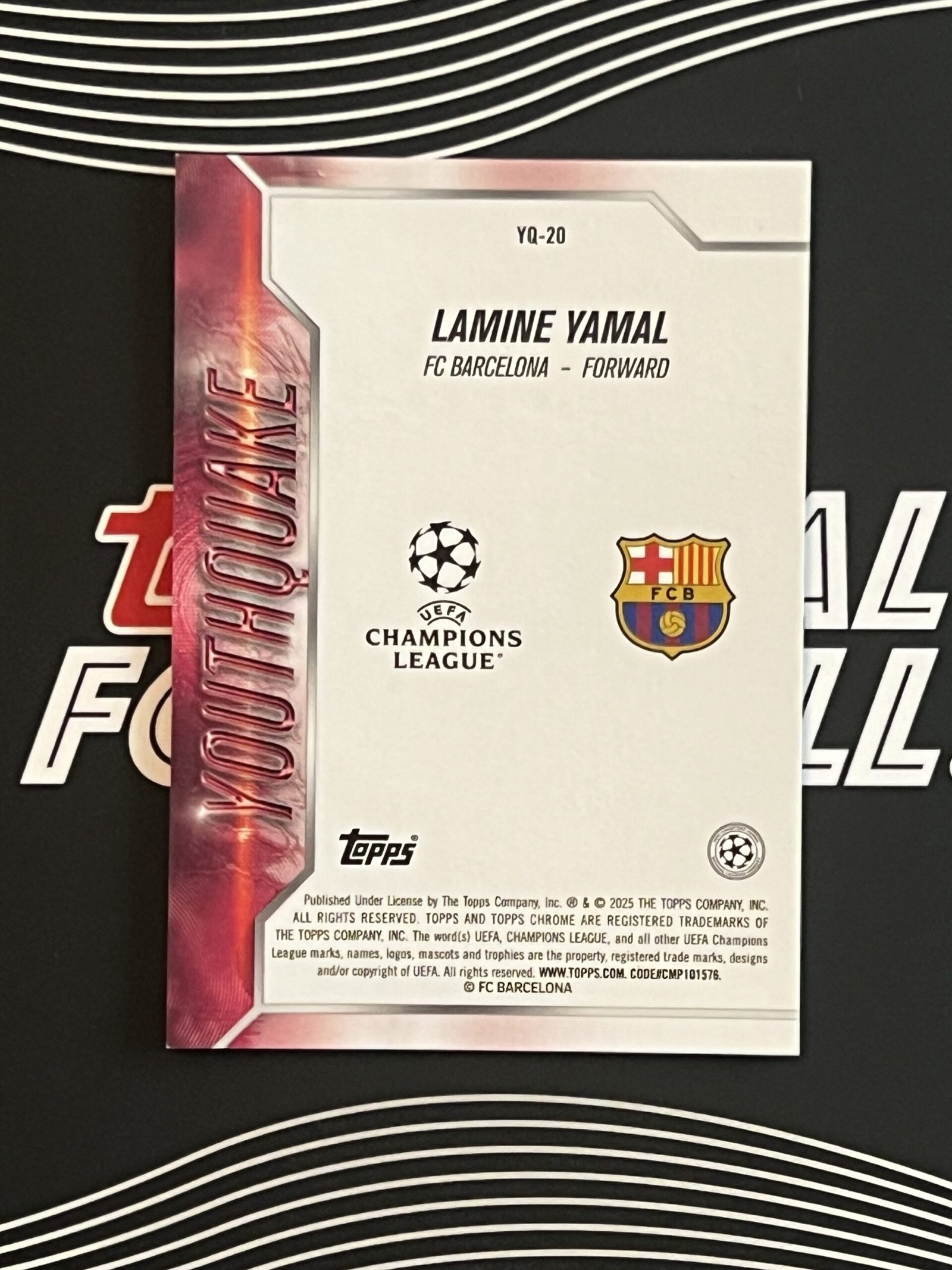 Lamine Yamal 24/25 Topps Chrome UEFA Youthquake Orange 2024/25 FC Barcelona