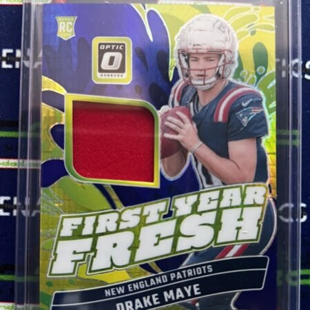 Drake Maye RC Rookie 2024 Panini Donruss Football Patch NFL Patriots QB