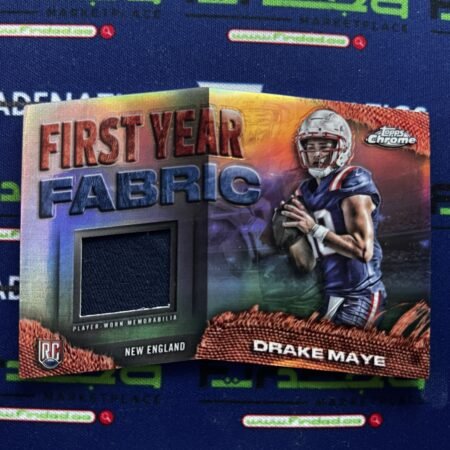 Drake Maye RC Rookie 2024 Topps Chrome Football First Year Fabric Patch NFL