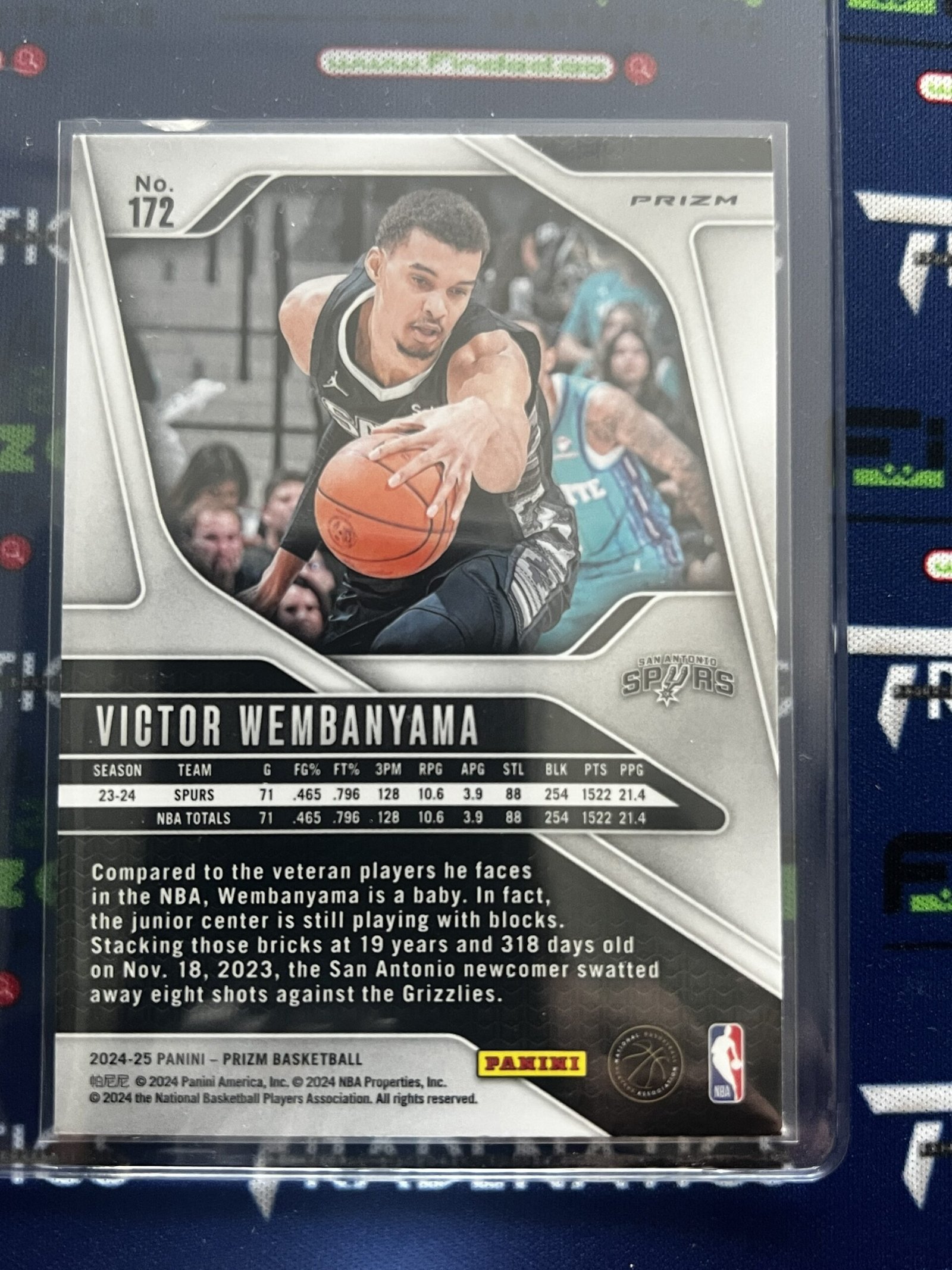 Panini Prizm NBA 2024-25 Victor Wembanyama Pink Ice Prizm Nr. 172