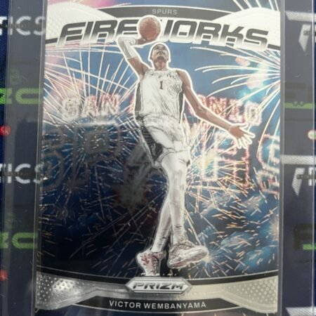 Panini Prizm NBA 2024-25 No. 2 Victor Wembanyama Fireworks Silver Prizm
