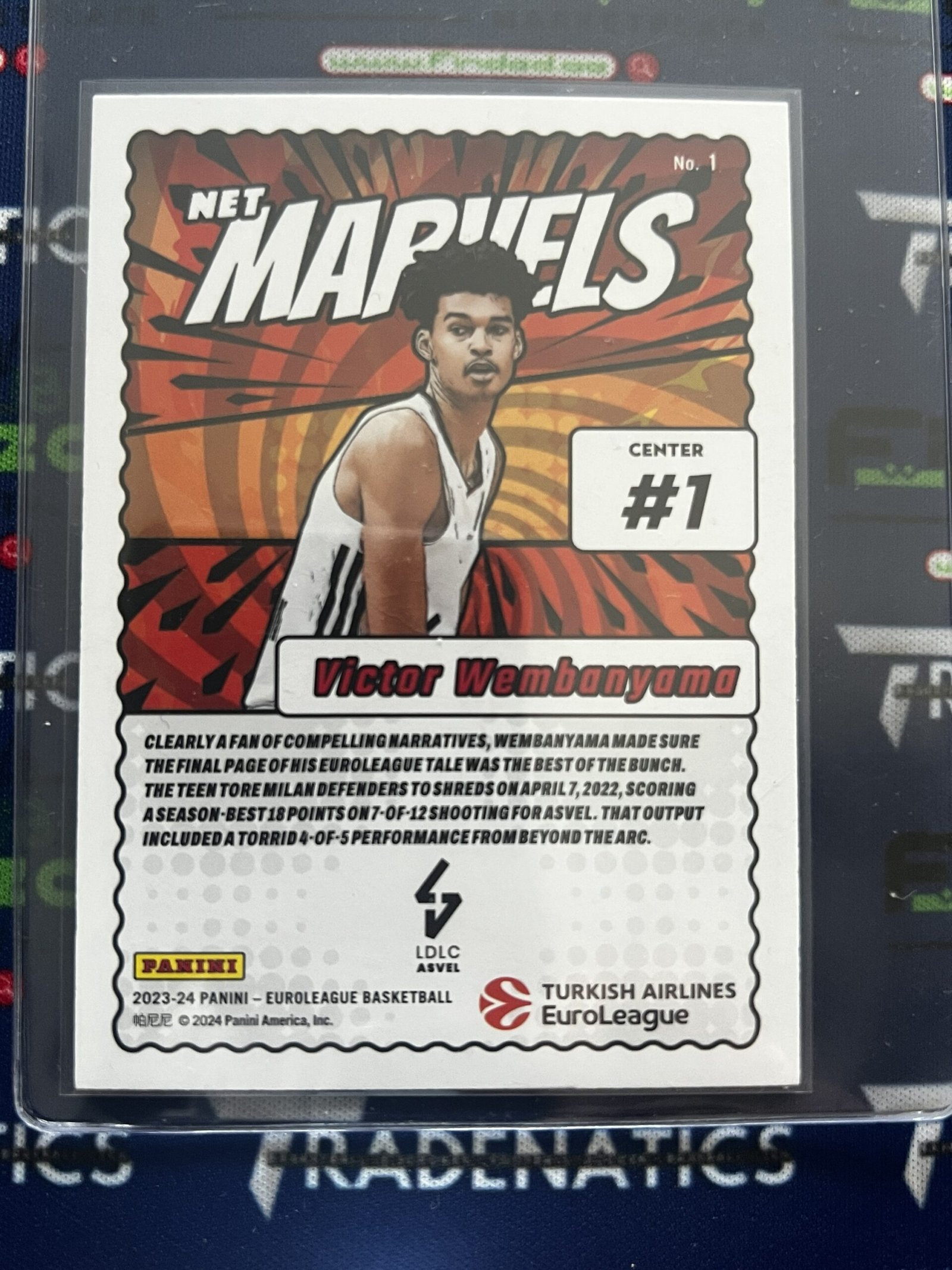 2023-24 Panini Donruss EuroLeague - Net Marvels Victor Wembanyama #1 (RC)