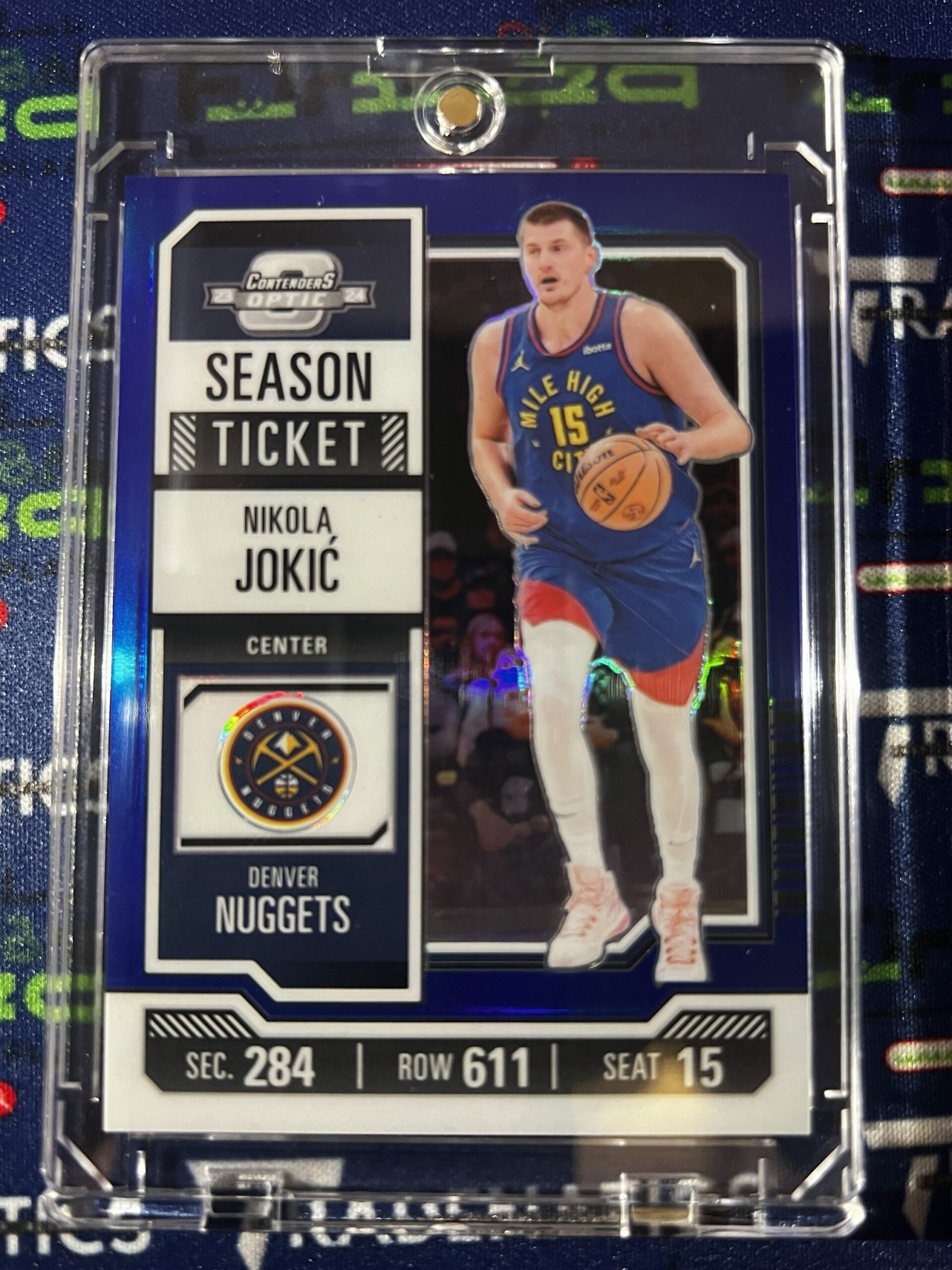 Nikola Jokic 2023-24 Panini Contenders Optic Blue Season Ticket /99 NBA MVP