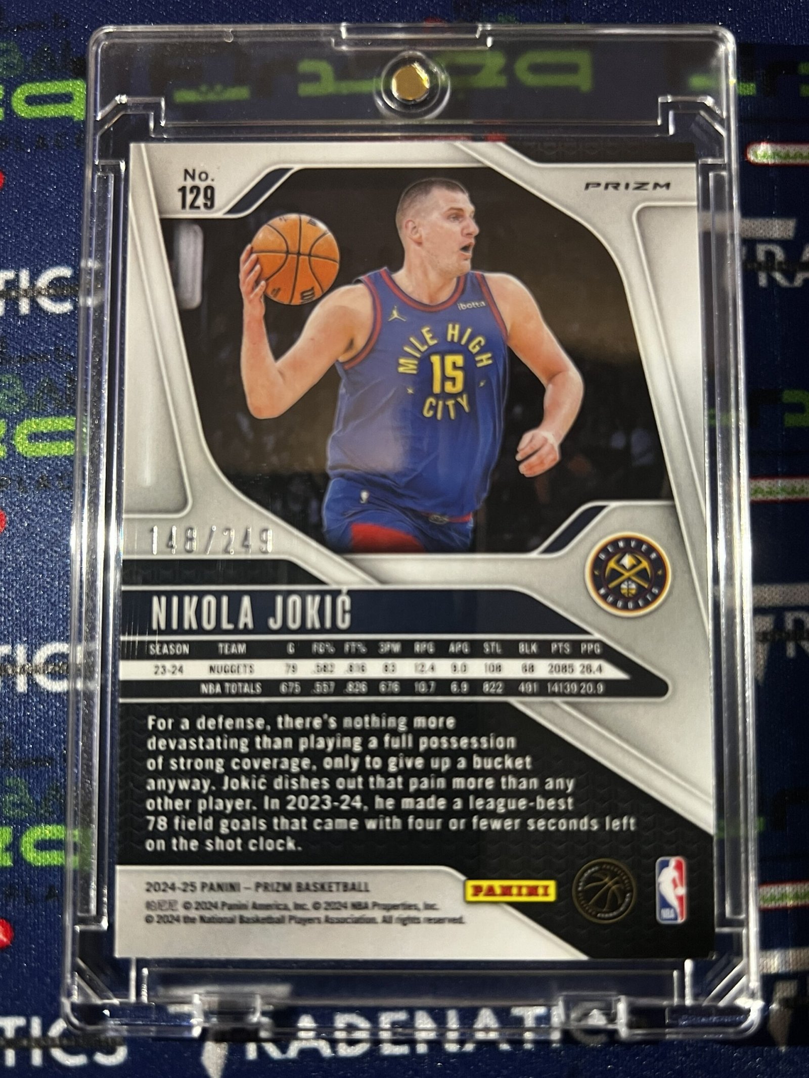 2024-25 Panini Prizm Nikola Jokic Silver Skewed Prizm /249 SP Nuggets NBA MVP