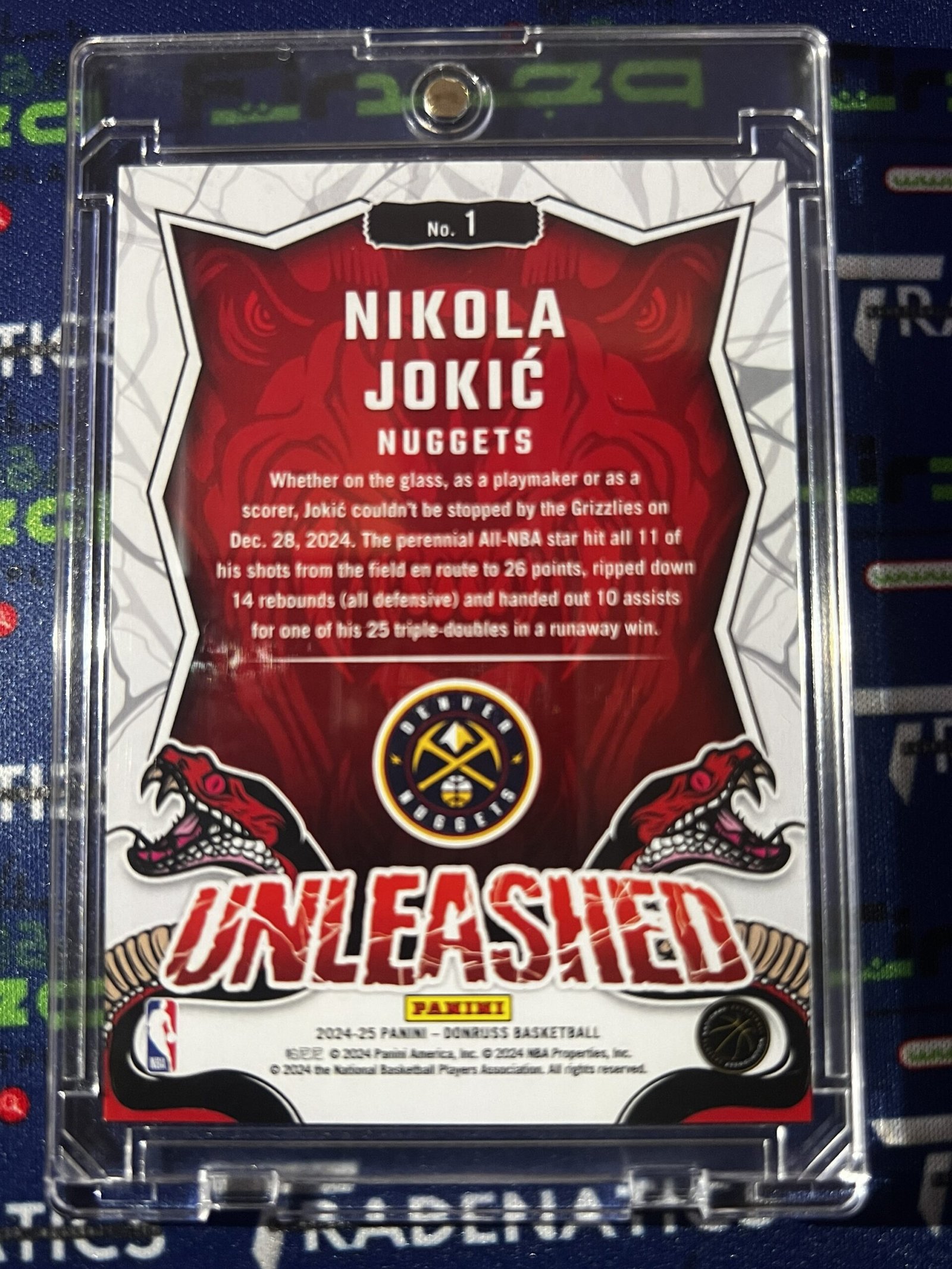 2024-25 Panini Donruss International Unleashed Nikola Jokic Blue Stars /99 NBA