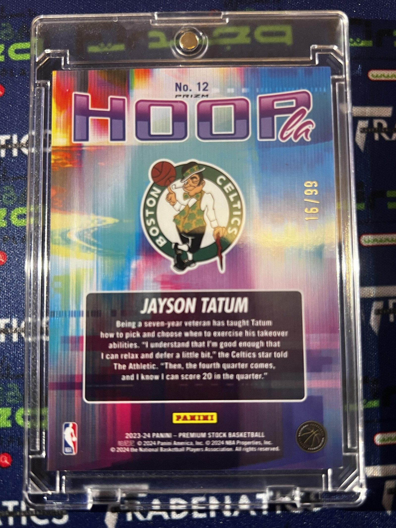 2023-24 Panini Premium Stock Hoop LA Ice Jayson Tatum /99 Boston Celtics NBA