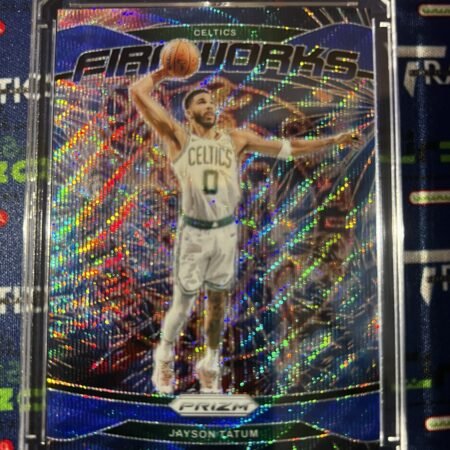 2024-25 Panini Prizm - #12 Jayson Tatum /175 Fireworks Fast Break Prizm Celtics