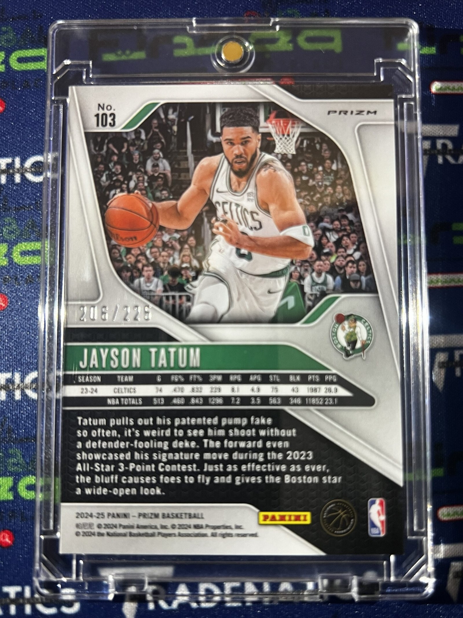 2024 Panini Prizm Jayson Tatum True Red Prizm /225 #103 Boston Celtics NBA MVP