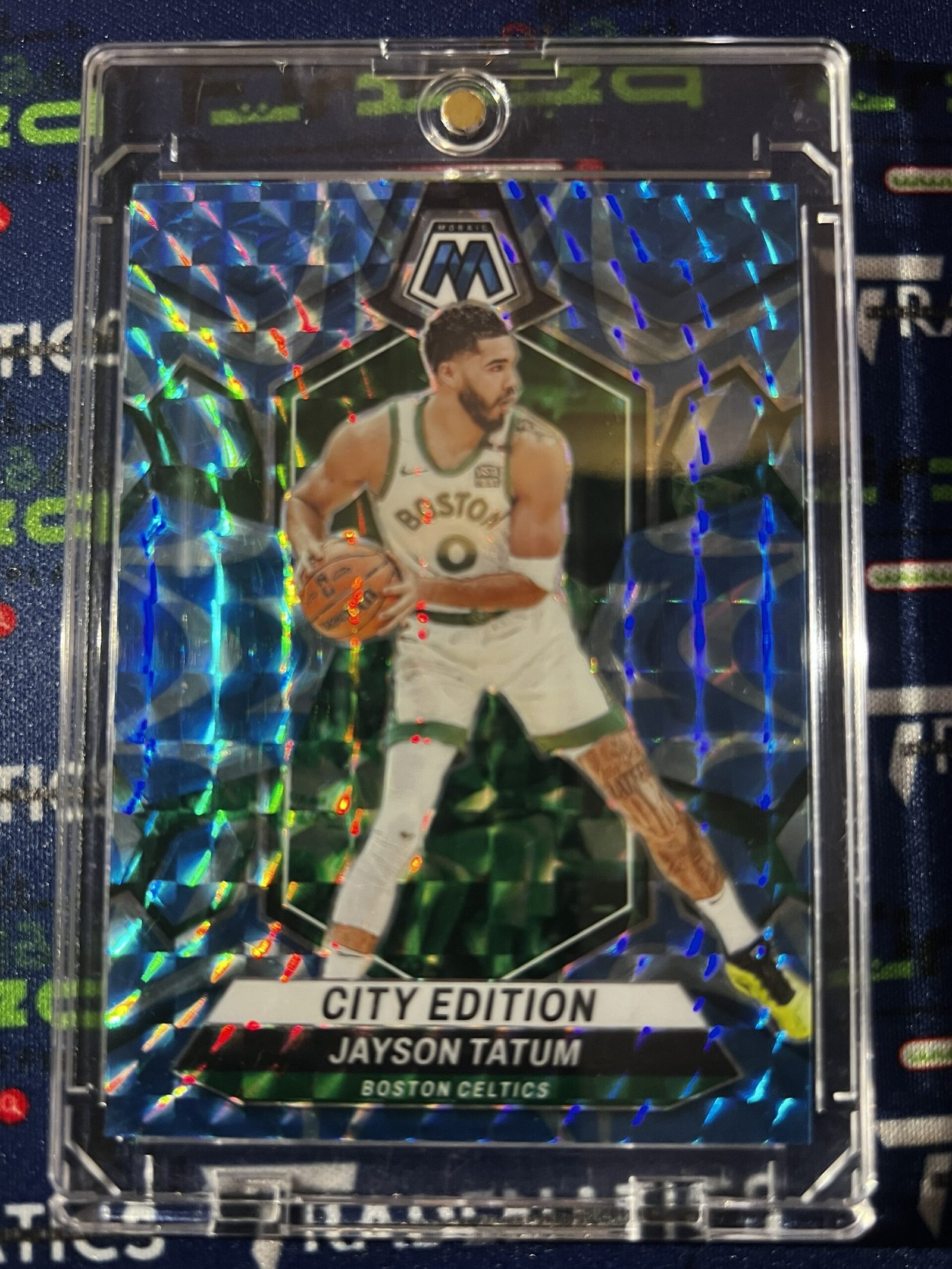 Jayson Tatum 2023-24 Panini Mosaic City Edition Reactive Blue Celtics #284