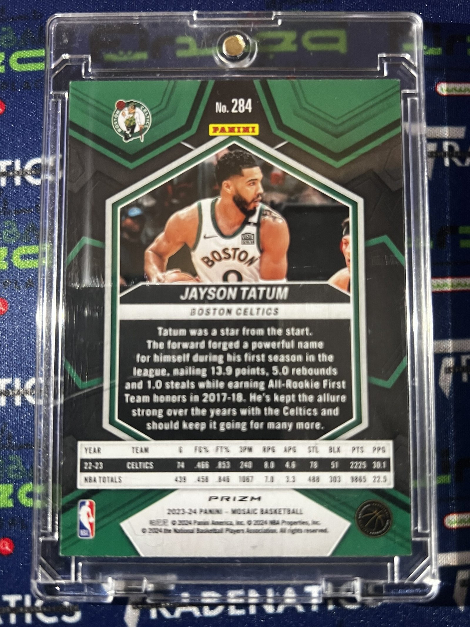 Jayson Tatum 2023-24 Panini Mosaic City Edition Reactive Blue Celtics #284