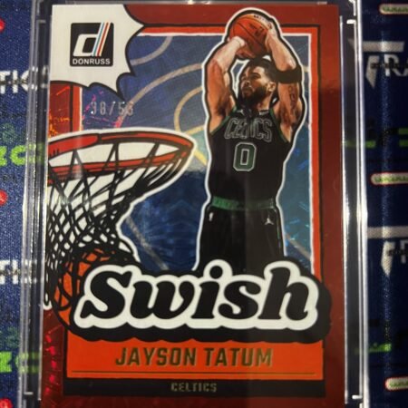 2024-25 Donruss Jayson Tatum #7 Swish Red Fireworks /55 Boston Celtics NBA MVP