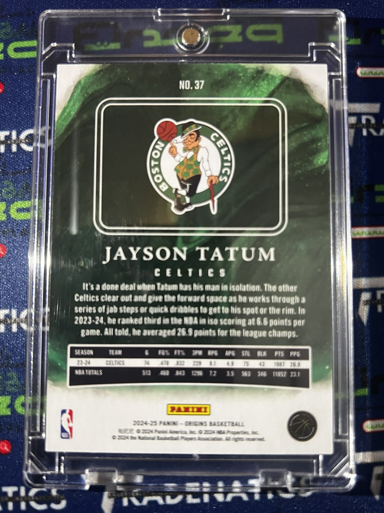 Jayson Tatum Purple FOTL /22 2024-25 Panini Origins #37 Boston Celtics NBA