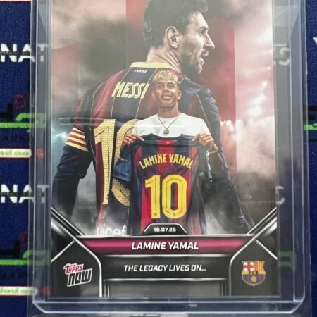 Lamine Yamal x Lionel Messi Rookie Topps Now FC Barcelona 002 NM