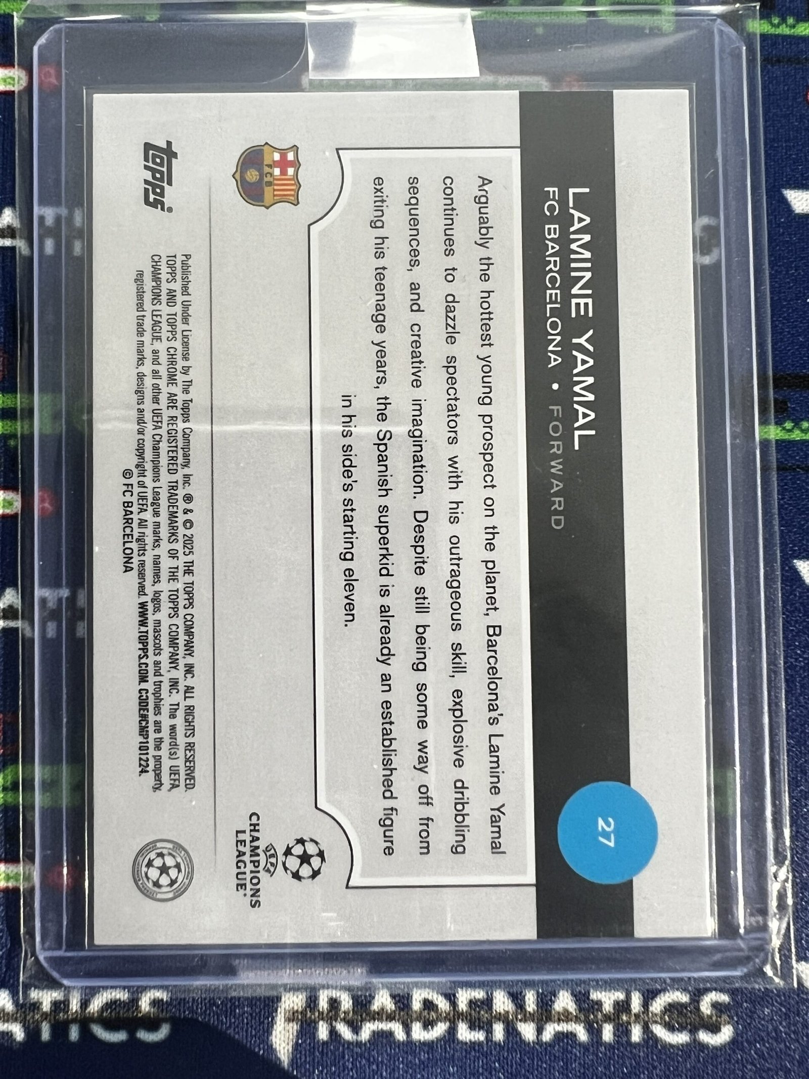 Topps Chrome Future Stars Lamine Yamal FC Barcelona UEFA Champions League 2023