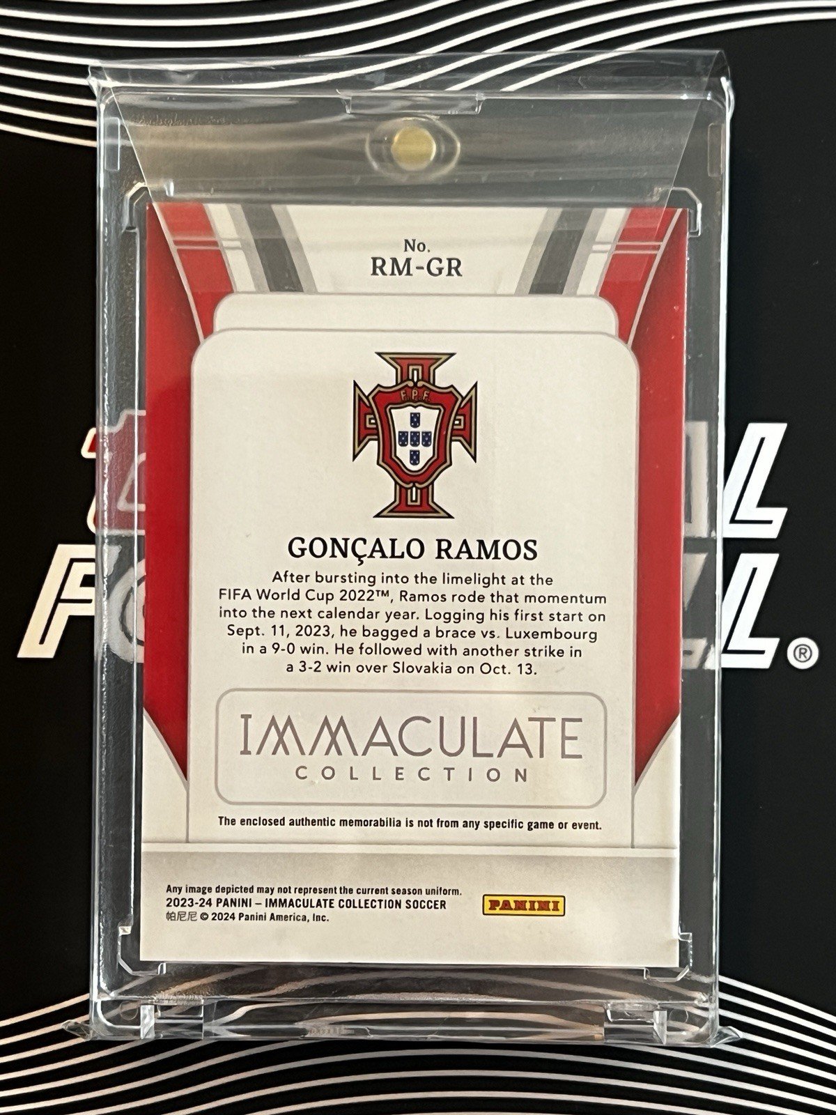 Goncalo Ramos 12/30 Patch Relic 2023-24 Panini Immaculate Memorable RARE - Image 2