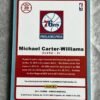 Michael Carter Williams 2014-15 Panini Donruss Game Worn Patch Relic NBA RARE - Image 2