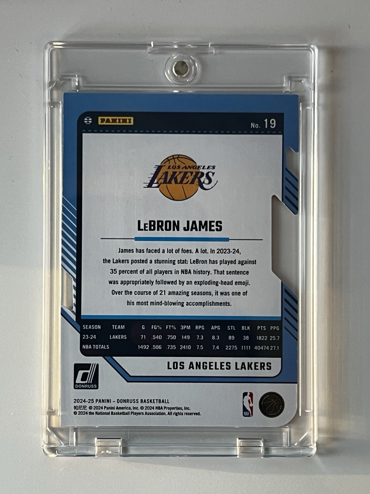 LeBron James 2024 Panini Donruss Press Proof Die-Cut 05/75 NBA MVP RARE Limited - Image 3