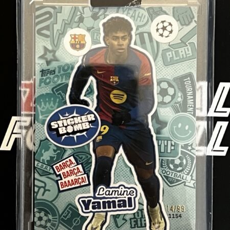 Lamine Yamal 6/99 Topps Total Football Champions League 24/25 Stickerbomb #1154