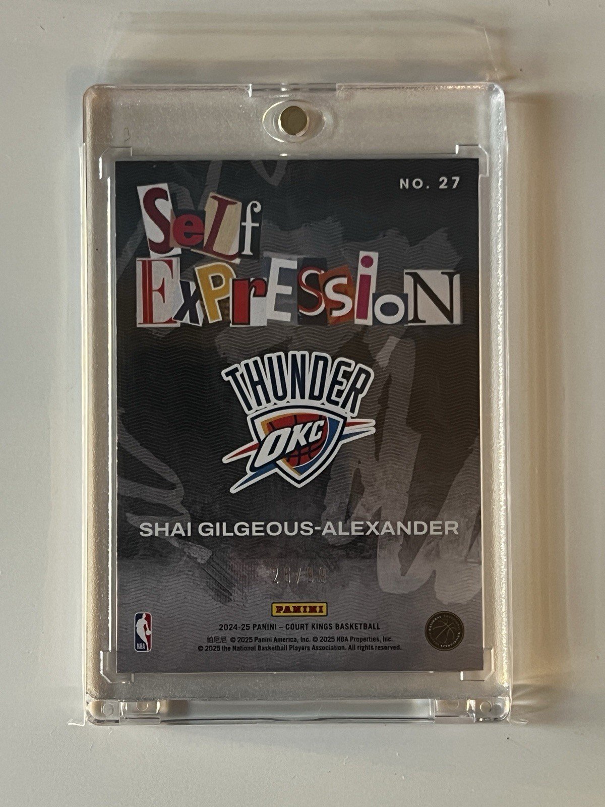 Shai Gilgeous Alexander 2024 Panini Court Kings 26/99 NBA MVP RARE Limited - Image 2