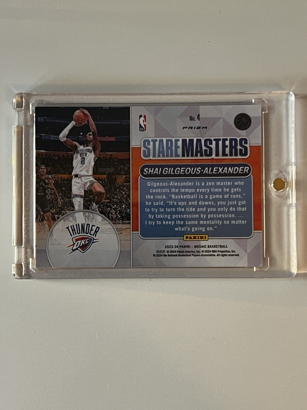 Shai Gilgeous Alexander 2023 Panini Mosaic Orange 55/99 RARE Limited NBA MVP - Image 2