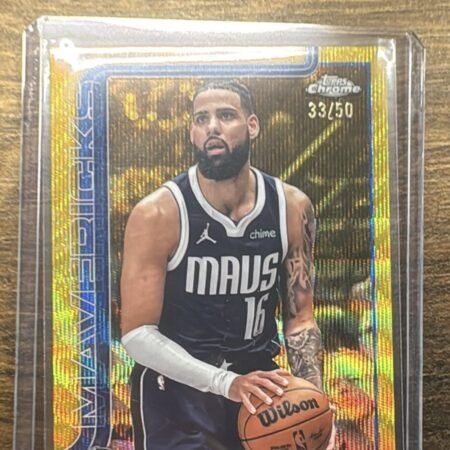 2025-26 Topps Chrome Caleb Martin Gold Refractor /50 Dallas Mavericks NBA