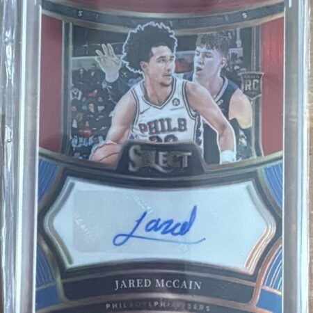 2024-25 Panini Select Jared McCain Rookie RC Red Prizm Auto /99