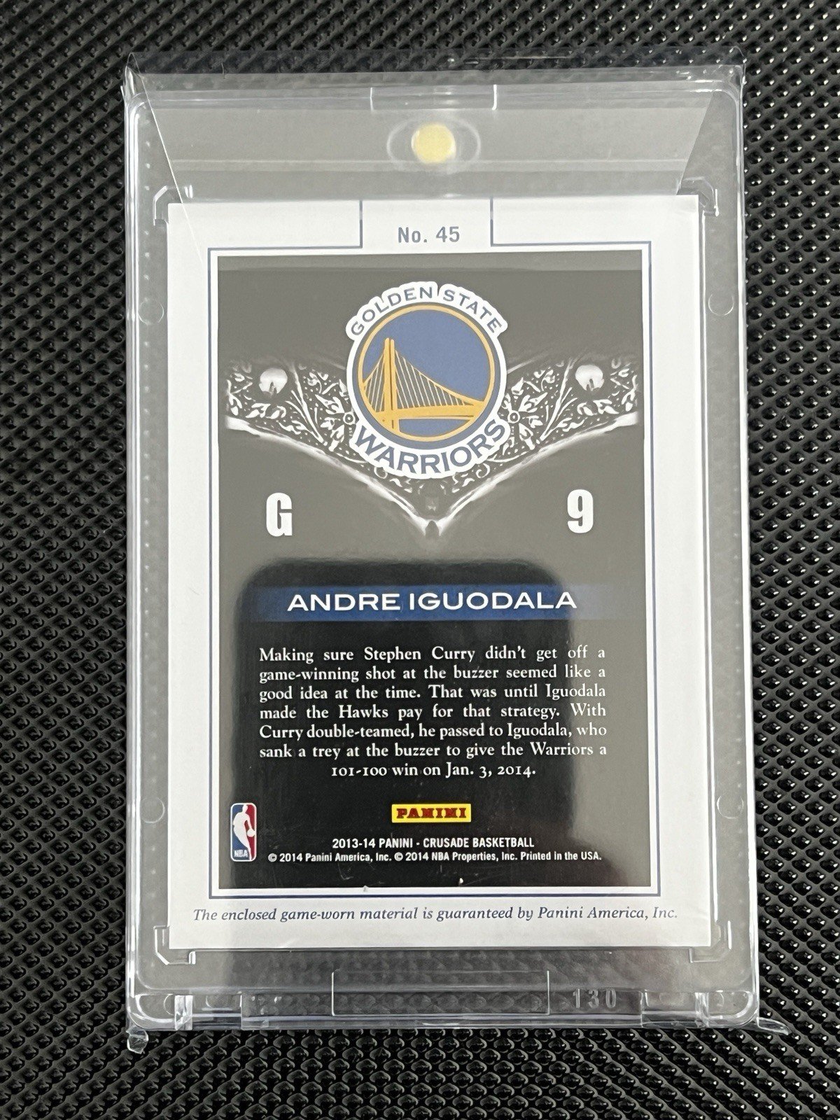 Andre Iguodala 2014-15 Panini Crusade Majestic Patch Relic NBA Trading Cards - Image 2