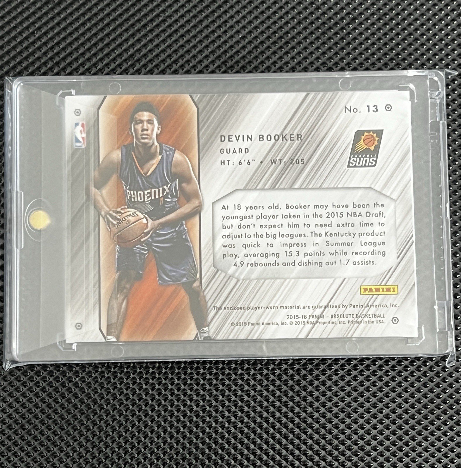 Devin Booker RC Rookie 65-149 2015-16 Panini Absolute Patch Relic NBA RARE - Image 2