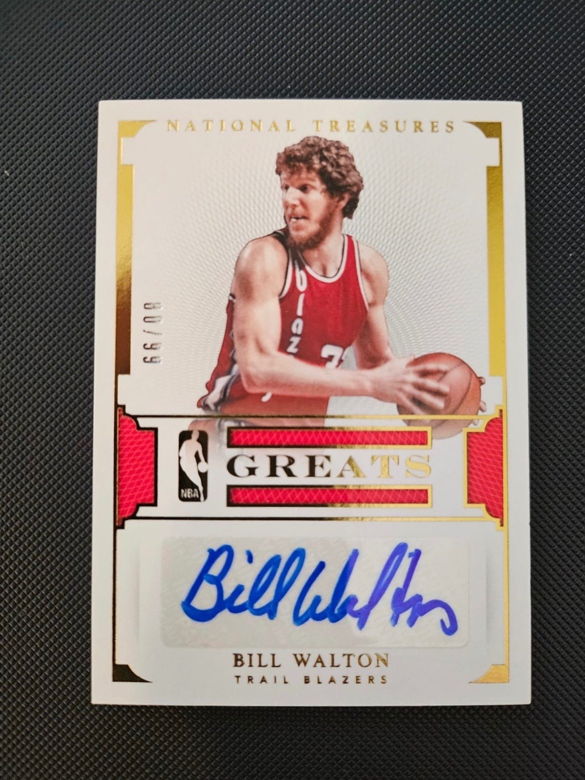 Bill Walton Auto 2015-16 Panini National Treasures Basketball 80/99 NBA RARE