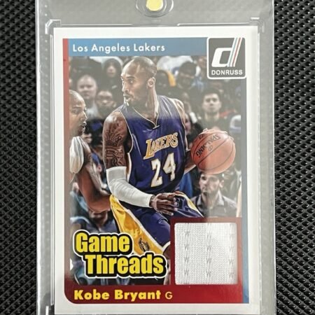 Kobe Bryant 2014-15 Panini Donruss Game Worn Jersey Patch Relic NBA Trading Card