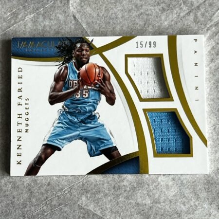 Kenneth Faried 15-99 2014-15 Panini Immaculate Patch Relic NBA Trading Card