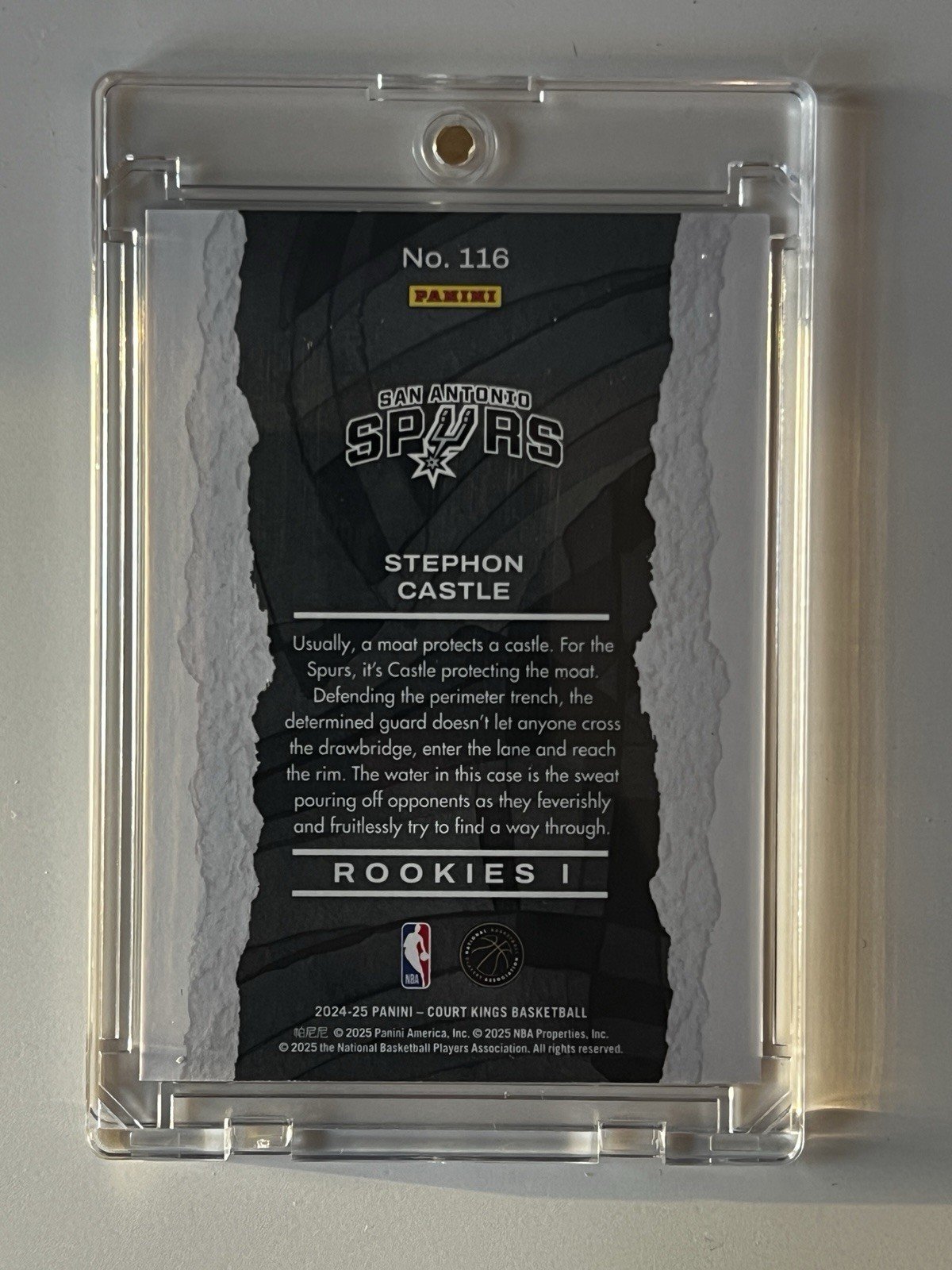 Stephon Castle Rookie Rc Of The Year 2024 Panini Court Kings MVP NBA RARE - Image 3