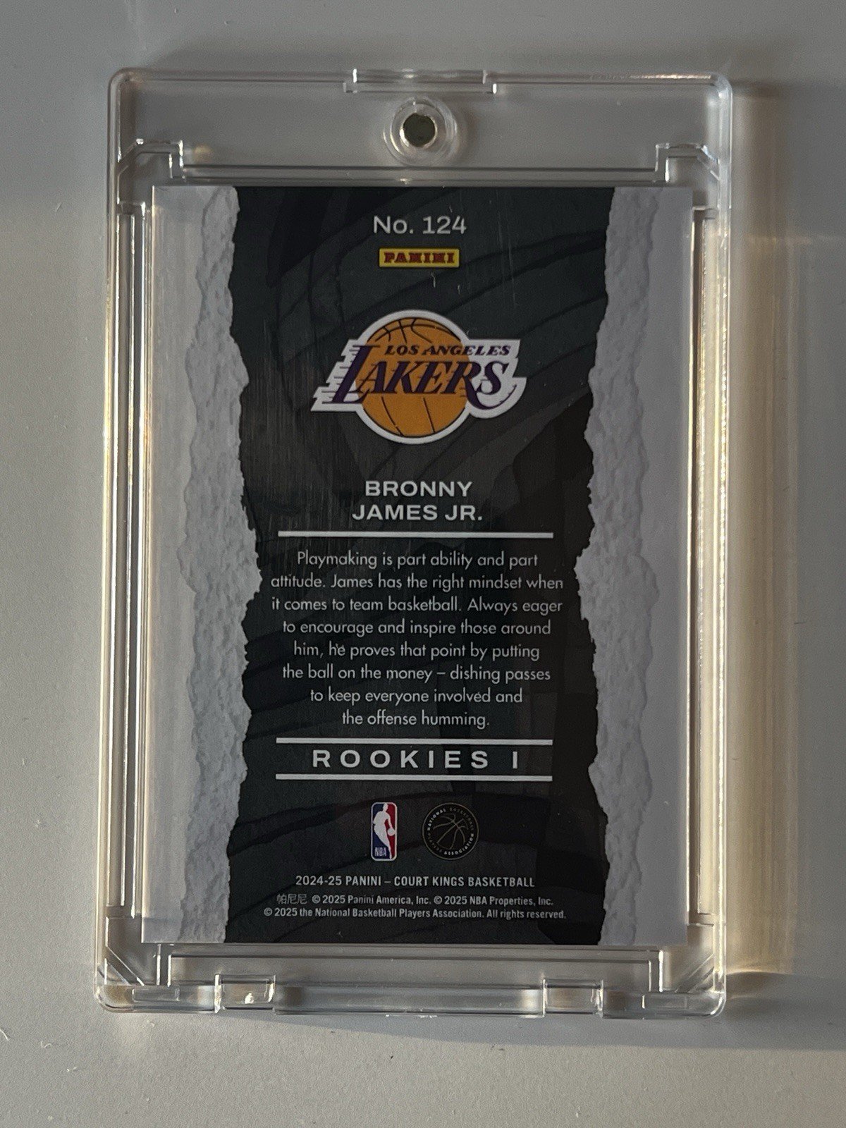Bronny James Jr. 2024 Panini Court Kings Rc Rookie RARE NBA MVP LA Lakers - Image 3